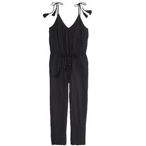 NWT J.CREW Crepe Tassel Jumpsuit Beach Cover-Up
